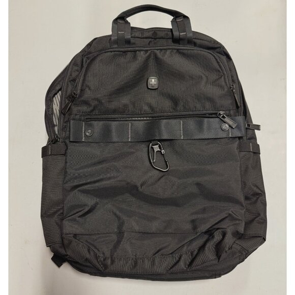 SWISSGEAR 18" Backpack with Carabiner Black - Picture 1 of 14